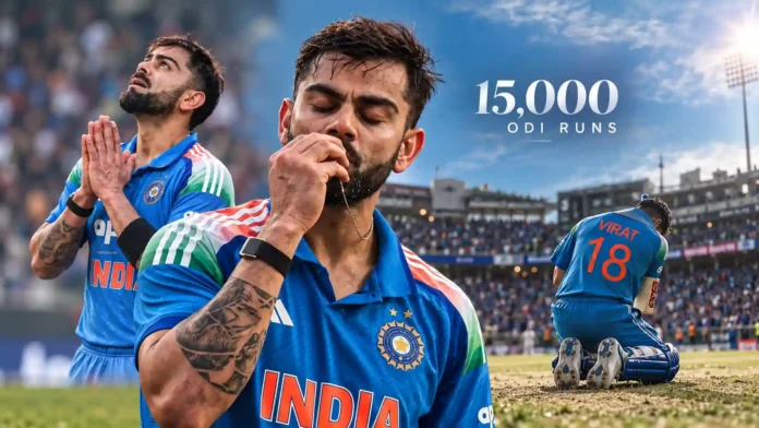 Virat Kohli 15000 ODI Runs after reaching historic ODI milestone